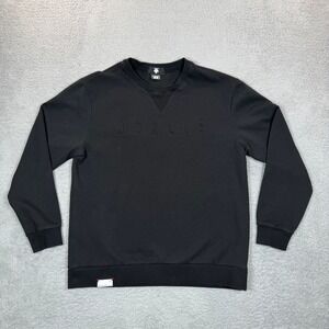 Descente Dualis Mens Black Technical Crewneck Sweatshirt S9121DHT11 Size M